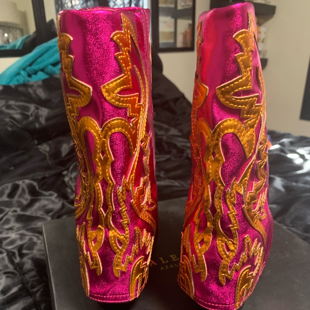 Metallic cowgirl boots